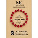 Mk Tasarım Gerçek Akik Bileklik Mk.7000.842- Rahatlık-Dinginlik-Enerji- Stres Bilekliği