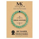Mk Tasarım Gerçek Aventurin Taşı Bileklik Mk.7000.845- Rahatlık-Dinginlik-Enerji- Stres Bilekliği