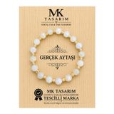 Mk Tasarım Gerçek Aytaşı Bileklik Mk.7000.843- Rahatlık-Dinginlik-Enerji- Stres Bilekliği