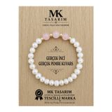 MK TASARIM GERÇEK AYTAŞI GERÇEK PEMBE KUVARS BİLEKLİK MK.7000.826- RAHATLIK-DİNGİNLİK-ENERJİ- STRES BİLEKLİĞİ
