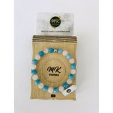 MK TASARIM GERÇEK MAVİ -PEMBE (GÜL) KUVARS BİLEKLİK MKT1200003