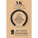 Mk Tasarım Gerçek Onıks Taşı Erkek Bileklik Mk.8000.010 - Rahatlık-Dinginlik-Enerji- Stres Bilekliği-Renkleri Boya Değildir -Kendi Rengidir