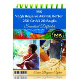 MK Yağlı Boya ve Akrilik Defter 250 Gr A3 20 Sayfa