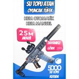 Mk6 Su Topu Atan Oyuncak Tüfek Gel Blaster 71 cm Büyük Boy Hem Otomatik Hem Manuel - Gri