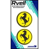 MKARAKAN RVELL FERRARİ İKİLİ DAMLA STİCKER 5X5 SARI 01