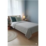 MKAtölyem Pamuklu Tek Kişilik Pike Yatak Örtüsü 165x215 HAKİ YEŞİL