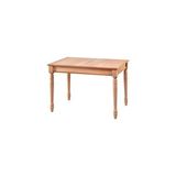 Mkd - Msa 197 / 120 cm Açılır Tornalı Yemek Masası Cilasız Ahşap - Kahverengi