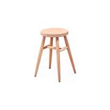 Mkd - Tbr 106 / Kırlangıç Tabure Cilasız Ham Ahşap - Bej