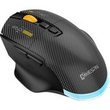Mkespn SXS-W601 Rgb 12800 Dpı Siyah 7d Makrolu Kablosuz Şarjlı +Bluetooth Gaming Oyuncu Mouse - Siyah - Siyah