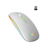 Mkey MK-109 RGB LED Kablosuz Mouse Optik Wireless Mouse Sessiz Mouse beyaz