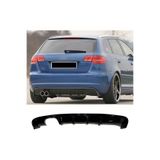 MKG Audi A3 8p 4 Kapı S3 Arka Ek Mat Siyah 2008 2009 2010 2011 2012 Sol Çift Egzoz Çıkışlı Uyumlu