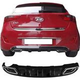 MKG Hyundai I30 Sport P Black Difüzör + Krom Egzos Ucu 2012 - 2016 Plastik