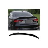 MKG Otomotiv Audi A3 M4 Uyumlu Bagaj Üstü Spoiler Parlak Siyah Spoyler Plastik İthal 2014-2020
