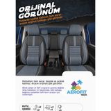 MKG Otomotiv Fiat Doblo 1 Phantom Monza Gri Tay Tüyü Ticari 2+1 Oto Koltuk Kılıfı Tam Set -Ortopedik-Kolay Montaj-Terletmez 2001 - 2010