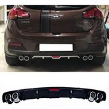 MKG Otomotiv Kia Ceed Siyah Difüzör 4 Krom Egzoz Görünümlü Difizör Arka Ek Body Kit 2013 - 2016