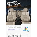 MKG Otomotiv Lincoln Mark Phantom Bej Tay Tüyü Oto Koltuk Kılıfı Tam Set -Ortopedik-Kolay Montaj-Terletmez 1993-2000