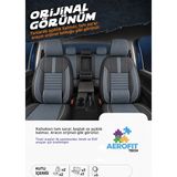 MKG Otomotiv Lincoln Mark Phantom Monza Gri Tay Tüyü Oto Koltuk Kılıfı Tam Set -Ortopedik-Kolay Montaj-Terletmez 1993-2000 - Gri - Füme