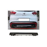 MKG Otomotiv Renault Clio Mk4 Uyumlu SportTourer SW Gri Difüzör Çiftli Yuvarlak Egzoz Görünümlü D Tip Difizör