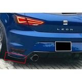 MKG Seat Leon Mk3.5 Arka Tampon Fr Aero Flap Seti Piona Black , Abs Plastik