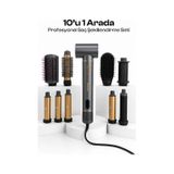 MKIO Saç Kurutma ve Şekillendirme Seti 10’u 1 Arada AirStyler ,110.000RPM BLDC Motor - Negatif İyon ve Otomatik Hava Akım Teknolojisi ,4 Kademeli Sıcaklık - 3 Kademeli Fan Hızı Ayarı ,Dijital Ekran ,1400W