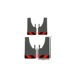 Mkm Citroen Jumper Uyumlu Fosforlu Kırmızı-Siyah Renkli 4'Lü Paçalık Çamurluk Tozluk