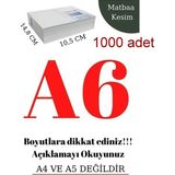 MKS 1000 Adet A6 Kağıt Fotokopi Kağıdı Kargo Etiketi E-Ticaret Barkod Kağıdı (A4'ün Çeyreğidir)