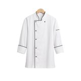 MKWorkwear OSAKA Şef Ceketi – Modern Aşçı Kıyafeti | Erkek & Kadın Kullanıma Uygun | Kişiye Özel Üniforma ve İş Elbiseleri (Beyaz-Siyah Biyeli, XL)