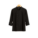MKWorkwear VENTO Şef Ceketi – Modern Aşçı Kıyafeti | Erkek & Kadın Kullanıma Uygun | Kişiye Özel Üniforma (Siyah, 2XL)