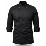 MKWorkwear VENTO Şef Ceketi – Modern Aşçı Kıyafeti | Erkek & Kadın Kullanıma Uygun | Kişiye Özel Üniforma (Siyah, S)