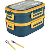 ml Iki Kat Üç Bölme Paslanmaz Çelik Lunch Box Yeni Nesil Sefer Tası - Kaşık ve Çatallı -67
