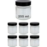 ml Kavanoz Metal Derin Kapaklı 255 cc Şeffaf Reçel Marmelat Cam Kavanoz Deep 6 Adet Altın Kapak
