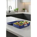 M&L Lunch Box 3 Bölmeli Beslenme Kutusu - Okul ve Kreş Tipi Çocuk Beslenme Kabı - Lacivert