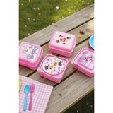 M&L Lunch Box 4'lü Çocuk Beslenme Kutusu Seti - Okul, Kreş ve Anaokulu Için 500 ml Saklama Kabı - Pembe