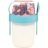 ml Take-Go Kaşıklı Hazneli Meyveli Müsli Kabı Piknik Iş Yoğurt Süt Bardağı Kapaklı ve Ka�