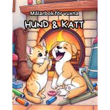 Målarbok för vuxna HUND & KATT: Lätta och avkopplande bilder på våra busiga husdjur – hundar och katter. Perfekt för stressavlastning och avkoppling.