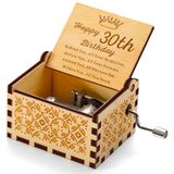 MLLXX Kadın Erkek için 30. Doğum Günü Hediyeleri - Ahşap Müzik Kutusu - Kişiselleştirilmiş 50 Yaşındaki Hediyeler - Onun için Hediye Fikirleri