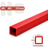 MM DEMİR MARKET 40X40X1,9 mm Boyalı Kutu Profil 1 Metre | Kare Çelik Profil | Kaynaklanabilir Metal Profil-Mm Demir Market