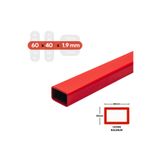 mm demir market 60x40x1,9 mm Boyalı Kutu Profil 1.5 Metre | Dikdörtgen Çelik Profil | Kaynaklanabilir Metal Profil-Fidan Koruma-Bahçe Çiti