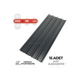 mm demir market Galvanizli Trapez Bordo Çatı Kaplama Sacı – 2 Metre (15 Adet-Su Geçirmez ve Paslanmaz Metal Sac)