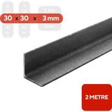 MM DEMİR MARKET mm Demir Market 30X30X3 mm Çelik Köşebent Demir | L Profil | Çok Amaçlı Yapı Profili - 200 cm