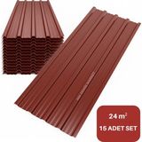 MM DEMİR MARKET mm Demir Market Metal Trapez Sac 2 Metre 0.40 mm 15 Adet Çatı Kaplama Galvaniz Sac-Su Yalıtımı-Çatı Kaplama - Kiremit