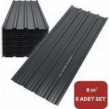 MM DEMİR MARKET mm Demir Market Metal Trapez Sac 2m 0.40 mm 5 Adet Çatı Kaplama Galvaniz Profil Sac