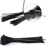 mm Siyah 25CM Kablo Bağı Plastik Cırt Kelepçe TOPLAYICI-100 Adet