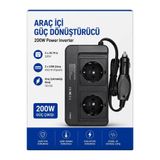 Mmctech 200 Watt 12-220V Çakmak Çevirici Modified Sinus Inverter Çevirici Superbox-pc 16a
