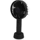 MMctech 3 Kademeli Cep Boyu Sessiz Taşınabilir Mini Fan USB Şarjlı Pervaneli Soğutucu Küçük El Vantilatörü - Siyah