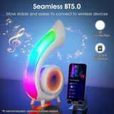 MMctech Bluetooth Hoparlör Saat Özellikli Masa Lambası 6in1 XM-G69 - Beyaz