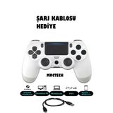 Mmctech Kablosuz Oyun Kolu Playstation 4 - PC - TV - TABLET uyumlu Beyaz p4