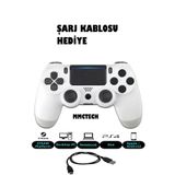Mmctech Kablosuz Oyun Kolu Playstation 4 - PC - TV - TABLET uyumlu Beyaz