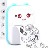 MMctech Mini Fotoğraf Resim Yazıcı Kablosuz Etiket Yazıcı Baskı Makinesi Ios Android Uyumlu Termal Printer - Mavi
