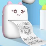 MMctech Mini Fotoğraf Resim Yazıcı Kablosuz Etiket Yazıcı Baskı Makinesi Ios Android Uyumlu Termal Printer - Pembe